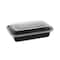 Pactiv Evergreen Newspring VERSAtainer Microwavable Containers, 16 oz, 5 x 7.25 x 1.5, Black/Clear, Plastic, 150PK NC8168B - alternate 1